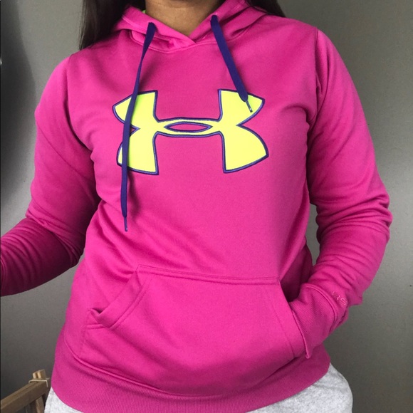 Under Armour Jackets & Blazers - Pink and Neon Under Amour Hoodie